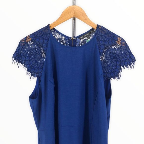 Brixton Ivy Cobalt Blue Lace Tenley Cap Sleeve Dress StitchFix NWT size XL - Picture 3 of 13